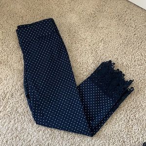 polka dot pants w/ lace